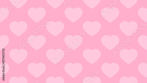 Pink love heart seamless pattern background, cute romantic aesthetic wallpaper for Valentine Day and wedding greeting card design