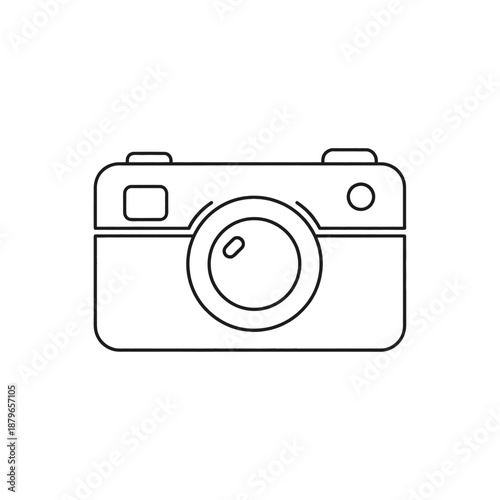 Camera Line Icon for Photography, Videography, and Media Capture