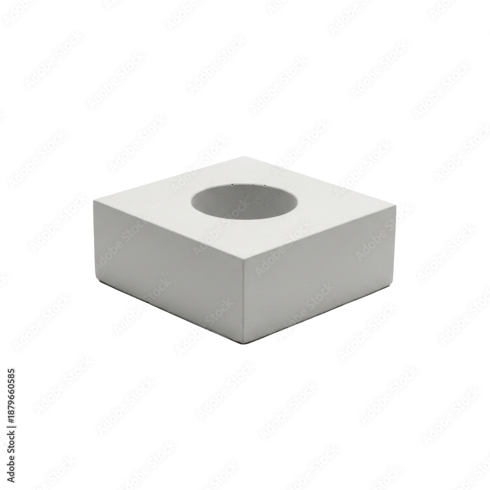 Fototapeta premium Concrete cube with hole in center
