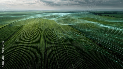 Data-driven farm management technology concept