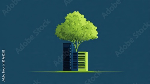 Eco-friendly data center concept