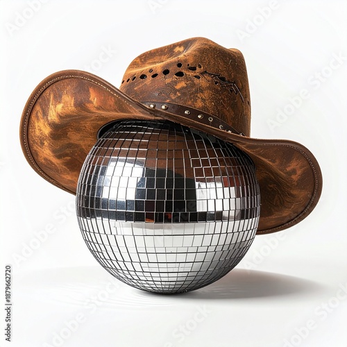 Cowboy Hat on Disco Ball.