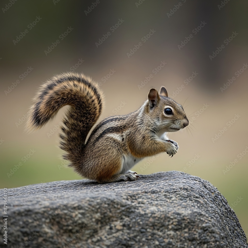 Obraz premium Chipmunk on a Rock.