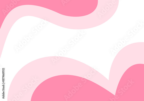 Vector illustration of pink heart-shaped curve