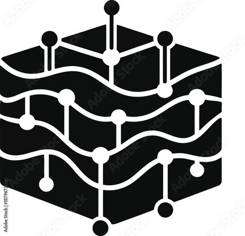 WeAbstract Blockchain Data Cube with Network Nodes and Digital Layersb