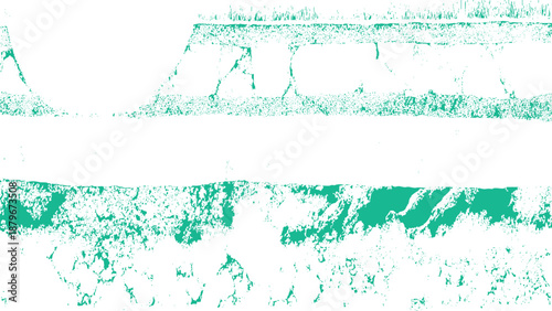 Grungy green and white distressed textured background design elements