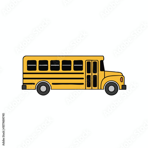 Yellow School Bus Illustration