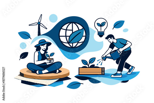 Image Generation. Inspirational eco design trend. Natural materials like wood, paper, and fabric merge into a