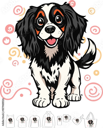 spaniel, dog,  picture, clipart, illustration, Design