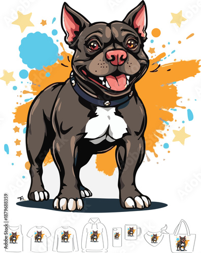 americanstaffordshireterrier, bullterrier, pitbullterrier, dog, picture, clipart, Puppy