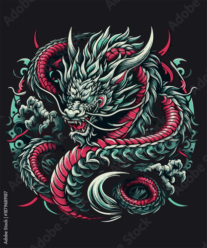 Mythical Dragon Illustration