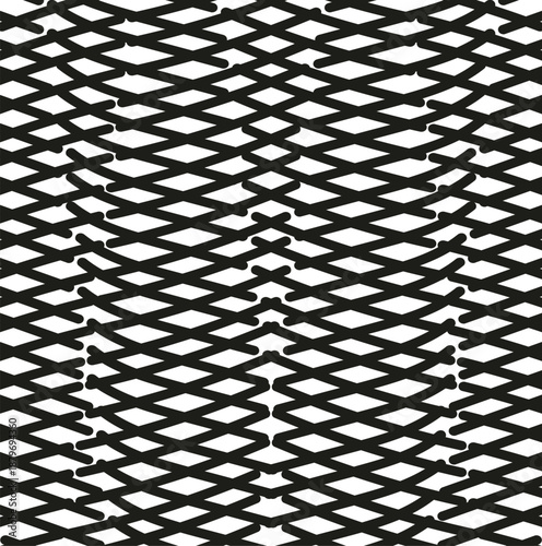 Thick stripes intersect to form a grid with empty areas