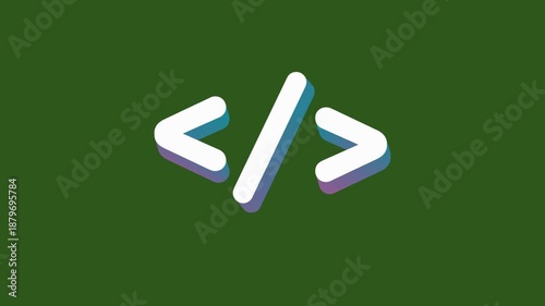 Animation of Programming Symbols With Bold Gradients