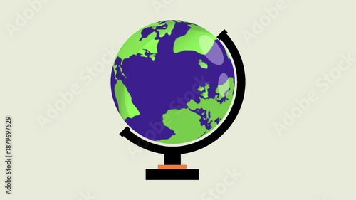 Animation of a rotating globe