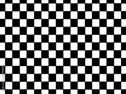 A repeating black and white checkered pattern fills the entire image frame