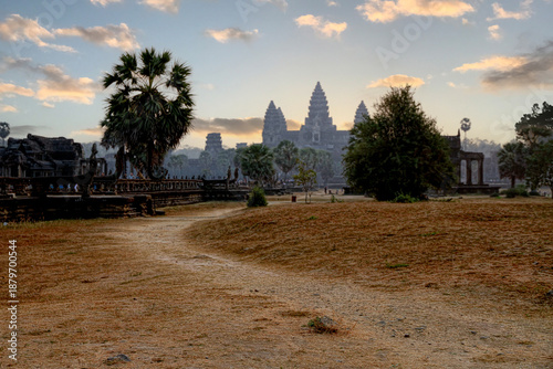 Angkor, Cambodia. Views from inside and outside the Angkor Wat temple.