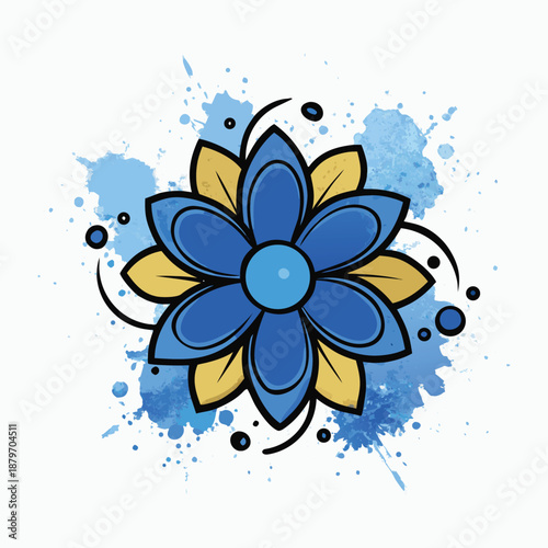 A moody blue floral grunge background blending artistic textures, faded blooms, and subtle distress for a vintage, edgy, and creative visual effect.
