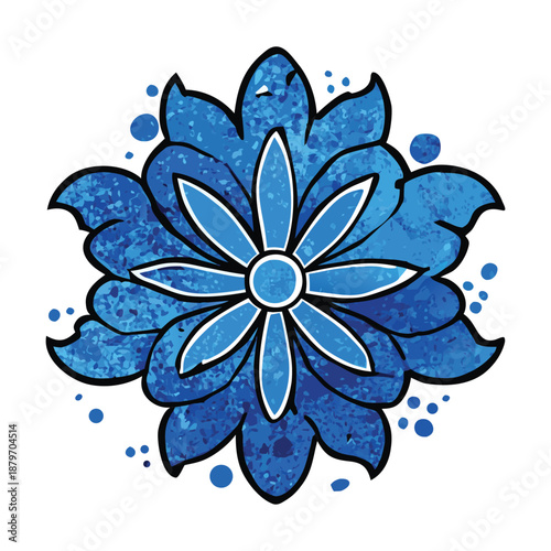 A moody blue floral grunge background blending artistic textures, faded blooms, and subtle distress for a vintage, edgy, and creative visual effect.
