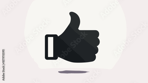 Black Hand Giving Thumbs Up Gesture.