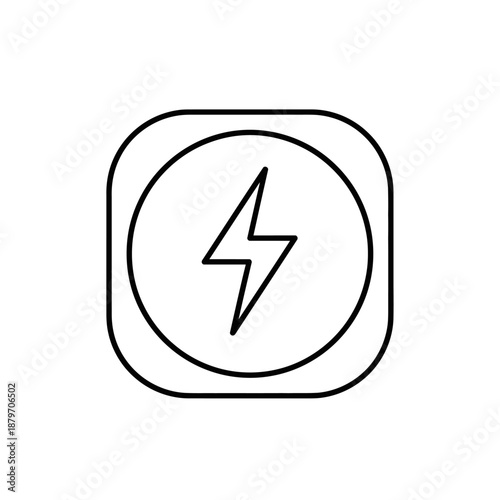 Free Download Black Lightning Bolt Icon Simple Design. - GFXLoad