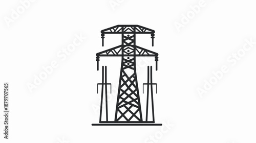 High Voltage Electric Transmission Tower Structure.