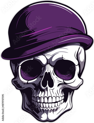 Elegant Skull in Purple