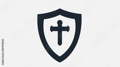 Shield with Cross Symbol Protection.