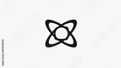 Simple Atom Symbol Design Element.