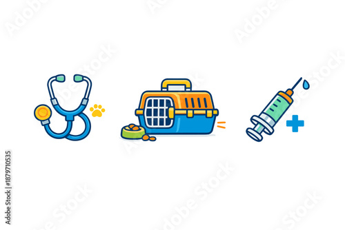 Veterinary Clinic Icons