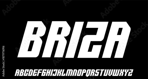 briza luxury italic modern font alphabetical vector set	
