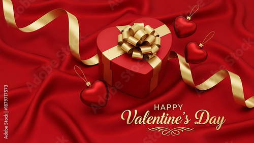 Heart-shaped gift box for valentine's day