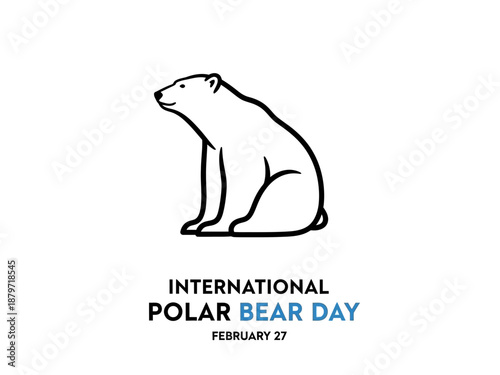 International polar bear day illustration