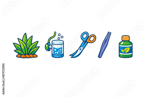 Aquascaping equipment icons