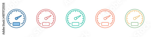 Speedometer Icon Set Multiple Style Collection 
