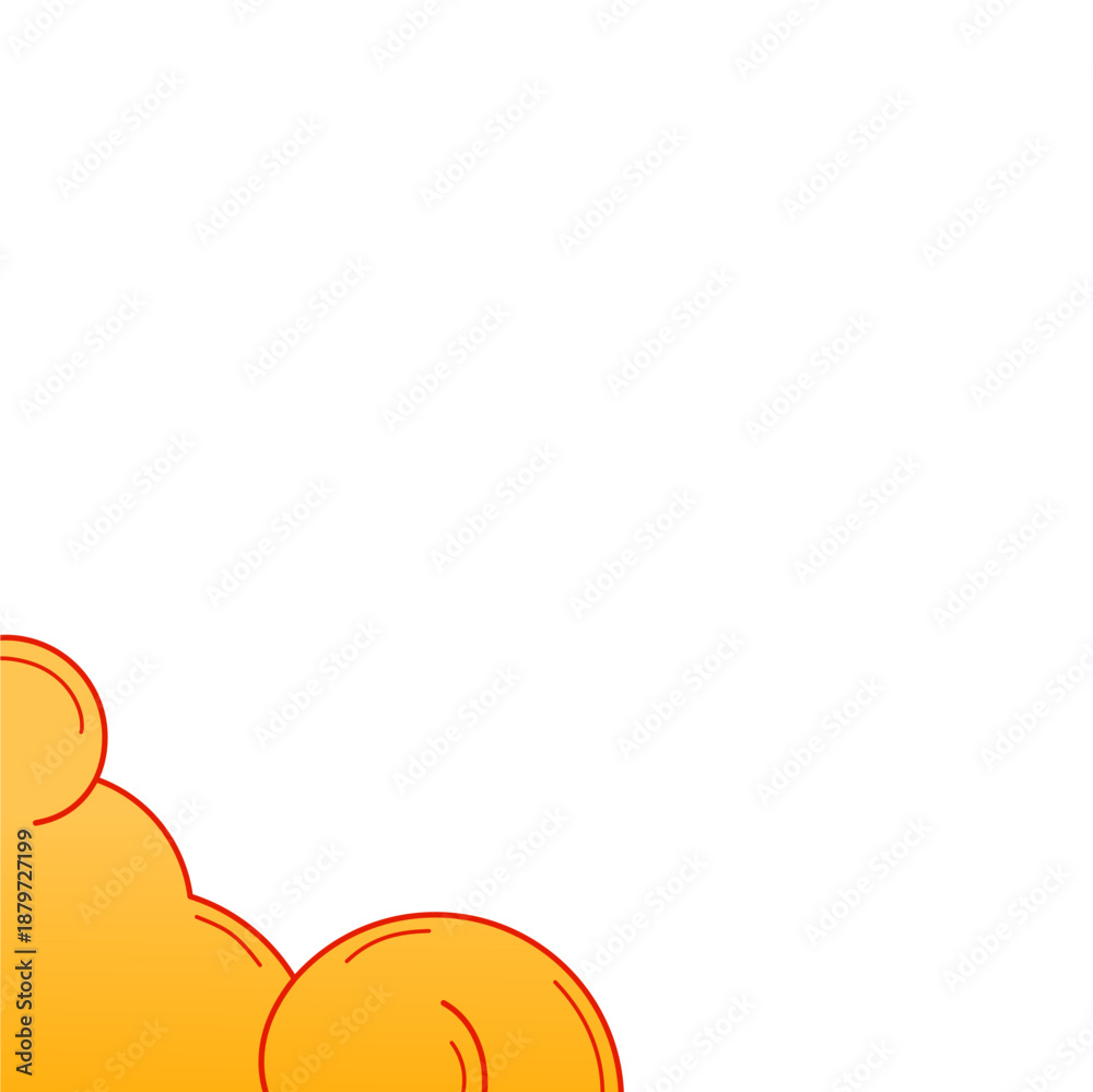 Fototapeta premium Chinese New Year Cloud Corner Border