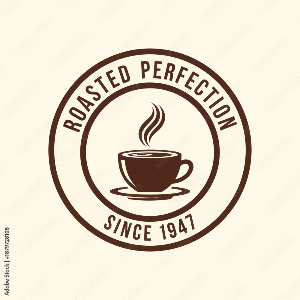 Obraz premium Coffee Cup Logo Design with Steam.