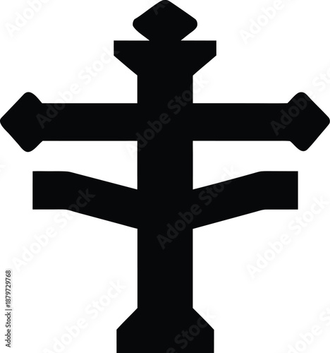tuareg cross silhouette vector illustration on transparent background