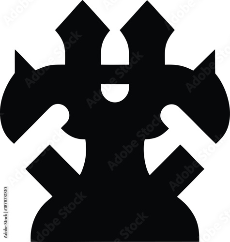 hydra silhouette vector illustration on transparent background