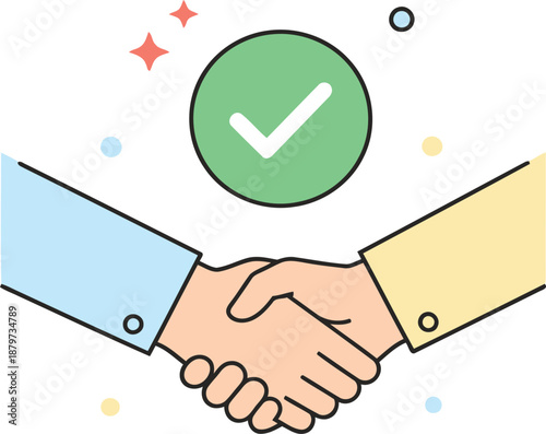 Professional individuals finalize a successful business agreement with a firm handshake symbolizing trust