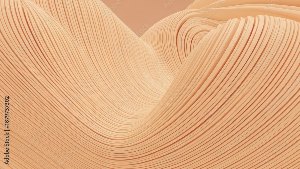 Obraz premium Abstract wavy textures in soft peach tones