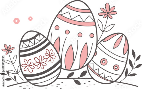 Easter Sunday Celebration Illustration. Easter Sunday Holiday Christian Concept. Easter Sunday Religious Celebration Scene. Easter Sunday Family Holiday Theme. Easter Sunday Church and Faith Concept