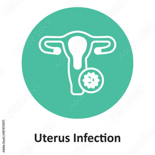 Uterus Infection Vector Icon which can easily modify or edit