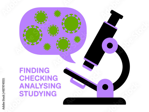Microscope Analyzing Viruses Scientific Research Study Image