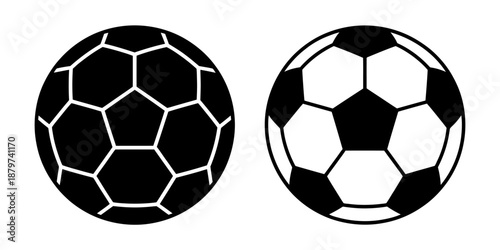 Black and White Soccer Ball Designs for Sports and Games