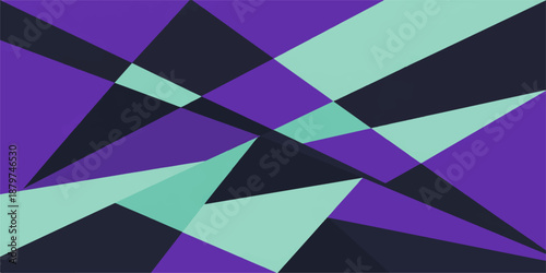 This abstract colorful vector wallpaper features a geometric pattern of pink and green triangles and mosaic polygons, creating a modern textured backdrop for creative template design