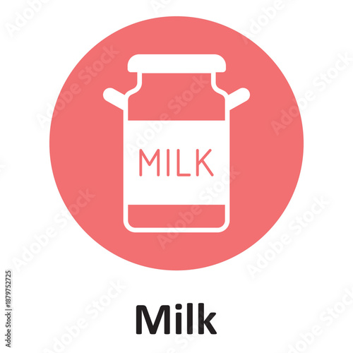 Milk Vector Icon which can easily modify or edit
