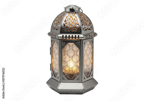 ramadan lantern decorative metal lamp with warm glow