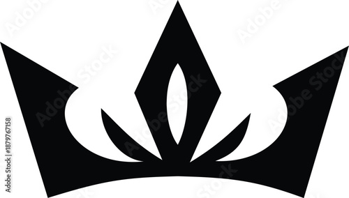 Abstract Black Crown Vector Design Royal Majesty .eps