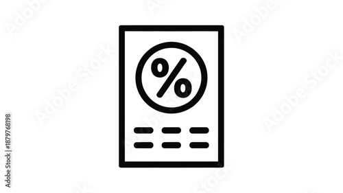 Discount coupon or special offer voucher with percentage symbol for promotions and savings Vector