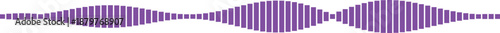 Purple sound waveform on white background Vector